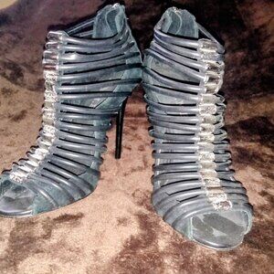 🔥 L.A.M.B. Gwen Stefani Strappy Cage Stiletto Booties